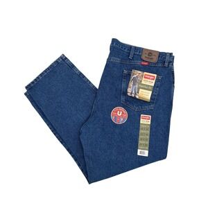 Wrangler Five Star Men's Jeans 48x30 Regular Fit Straight Leg NWT Dark Wash